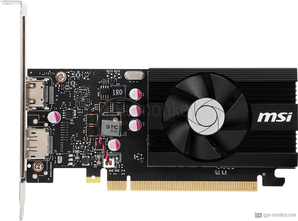 MSI GeForce GT 1030 4GD4 LP OC FP32 Performance Single precision TFLOPS