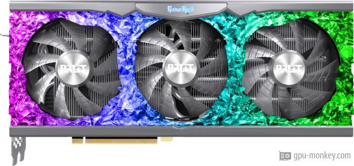 Palit GeForce RTX 3080 GameRock OC V1 LHR Benchmark and Specs