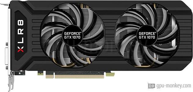 PNY GeForce GTX 1070 XLR8 Gaming Overclocked Twin Fan