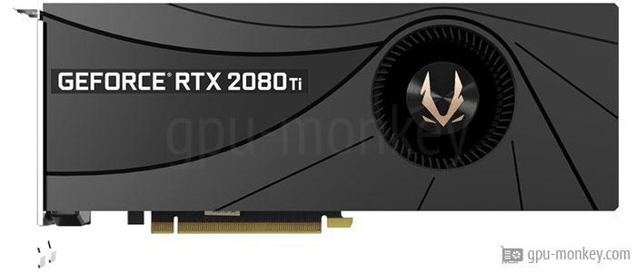 Fuera de plazo oficial Museo ZOTAC GAMING GeForce RTX 2080 Ti Blower Benchmark y Comparación GPU