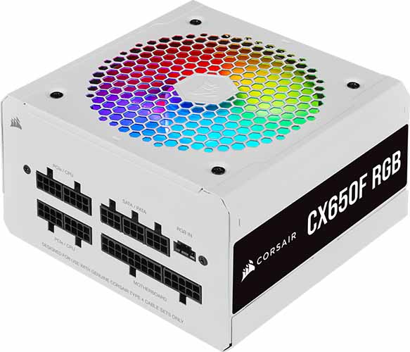 Corsair CX Series CX650F RGB White